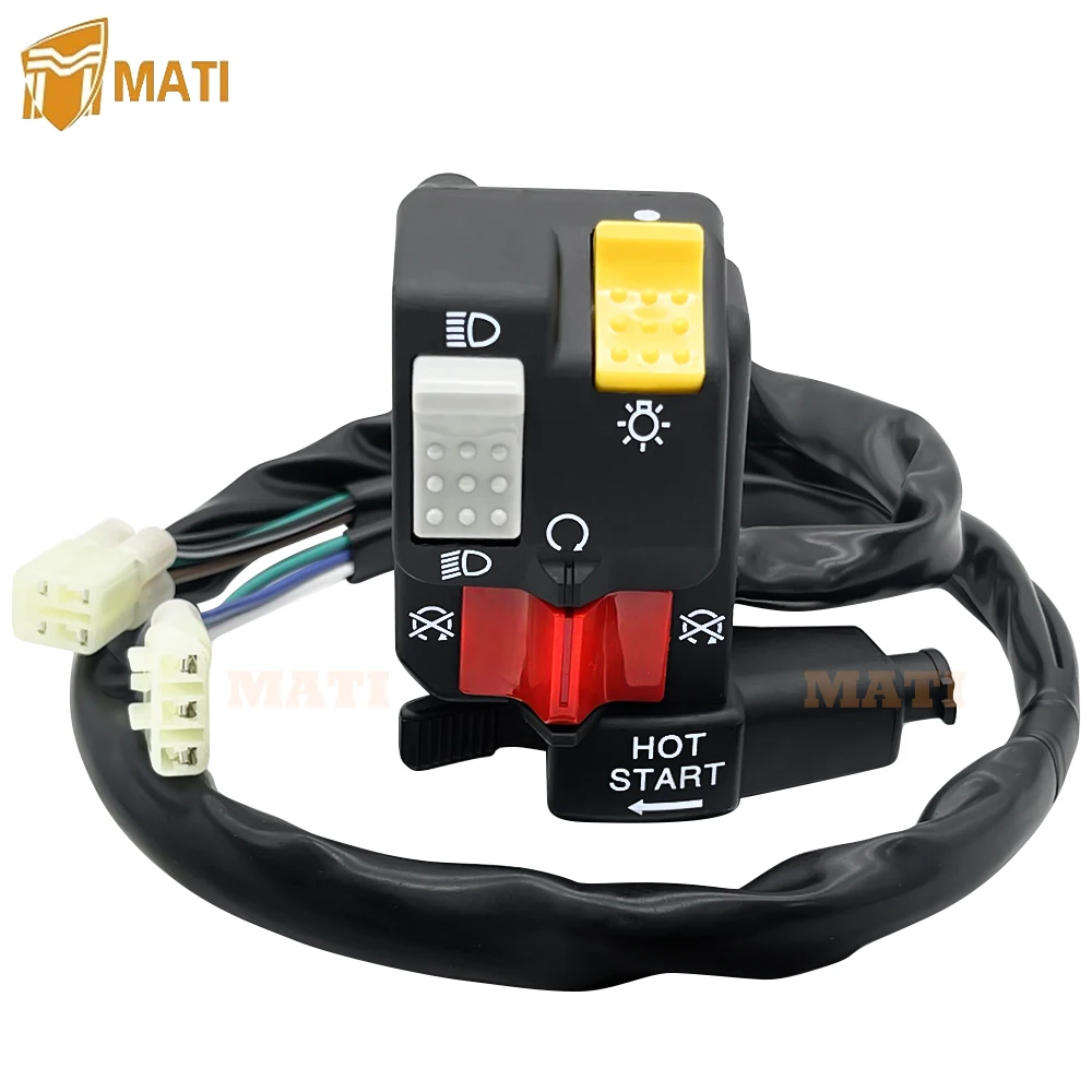 Interruttore Manubrio Sinistro Kill Stop Headlight Hot Start Per Honda Trx450 Trx450R 2004-2007 Muslimate