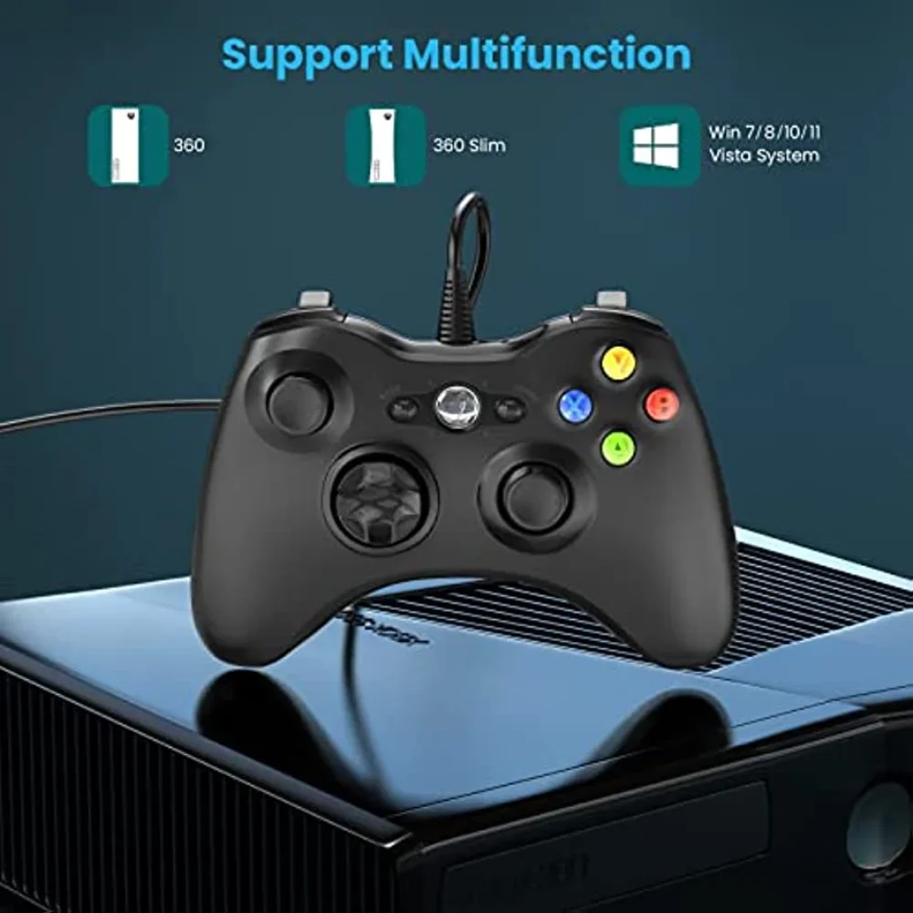 Xbox 360 Controller Usb Cablato Remote Gamepad Pc Gaming Control Windows 7/8/10/11 Joystick Accessori Per Console Per Videogiochi Joypad