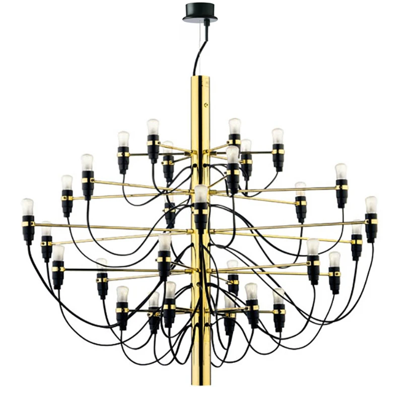 Gino Sarfatti 2097 Lampadario 50 Teste Oro Argento Lampade A Sospensione Soggiorno Hotel Camera Da Letto Decor Cucina Lampada A Sospensione