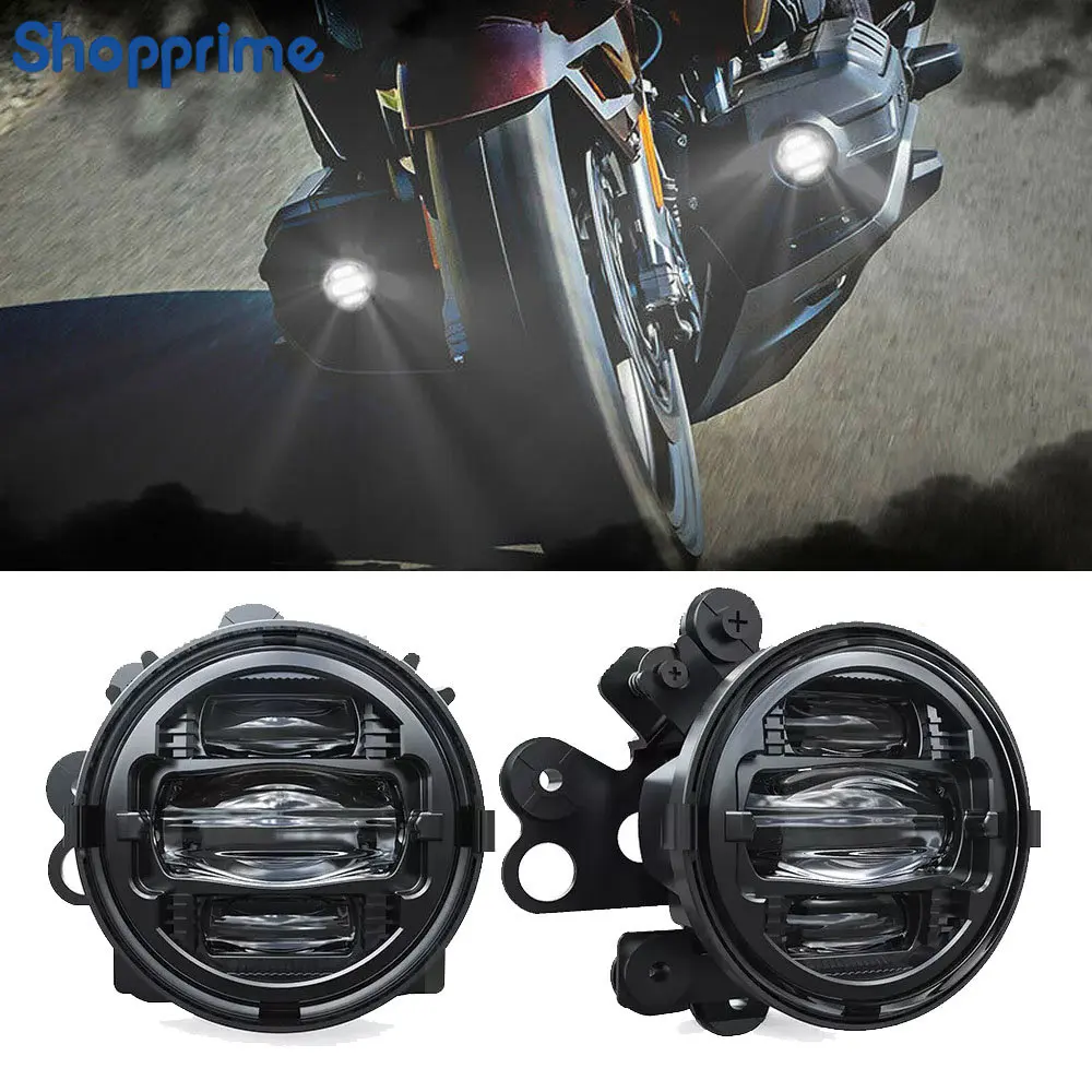 Moto Driving Day Lights Fit Led Per Honda Goldwing 1800 Gl1800 2006-2010 2012-2017 Con Staffa Di Montaggio Fendinebbia