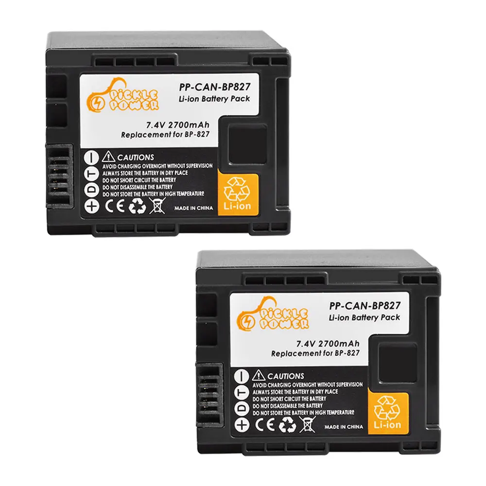 Batteria Sottaceto 2700Mah Bp-827 Bp827 Per Canon Bp-808 Bp-819 Bp-807 Bp-809 Hg31 Xa10 Hf20 Hf10 Hf100 Hf100E Hg20