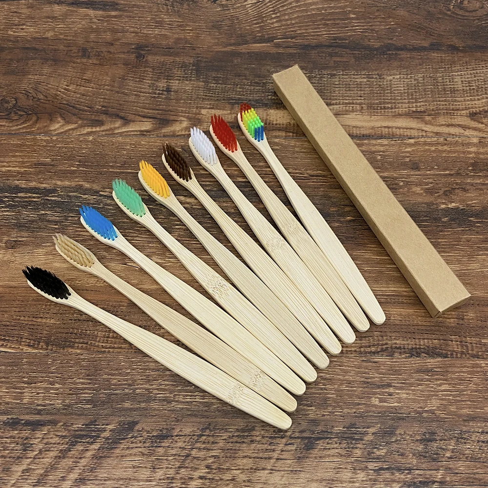 1 Pz Eco Friendly Spazzolino Da Denti In Bambù Spazzolini Da Denti Portatili Per Adulti Portatili In Legno Morbido Per Hotel Di Viaggio A Casa
