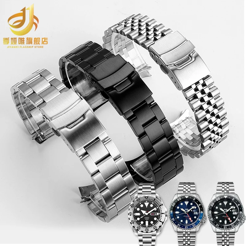 Adatto Per Seiko No. 5 Table Skx007/009 Srp599 Ssk003 Cinturino Per Orologio In Acciaio Di Precisione In Metallo Ad Arco