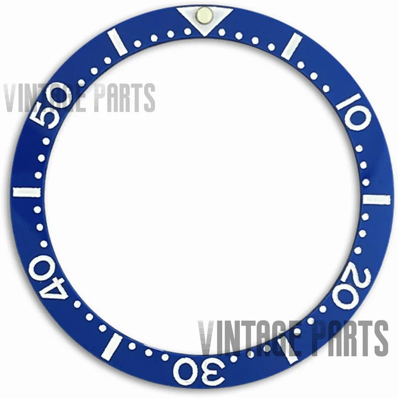 Inserto Per Lunetta In Ceramica Blu Piatto Da 38Mm * 31.5Mm Adatto Per Orologio Seiko 007 009