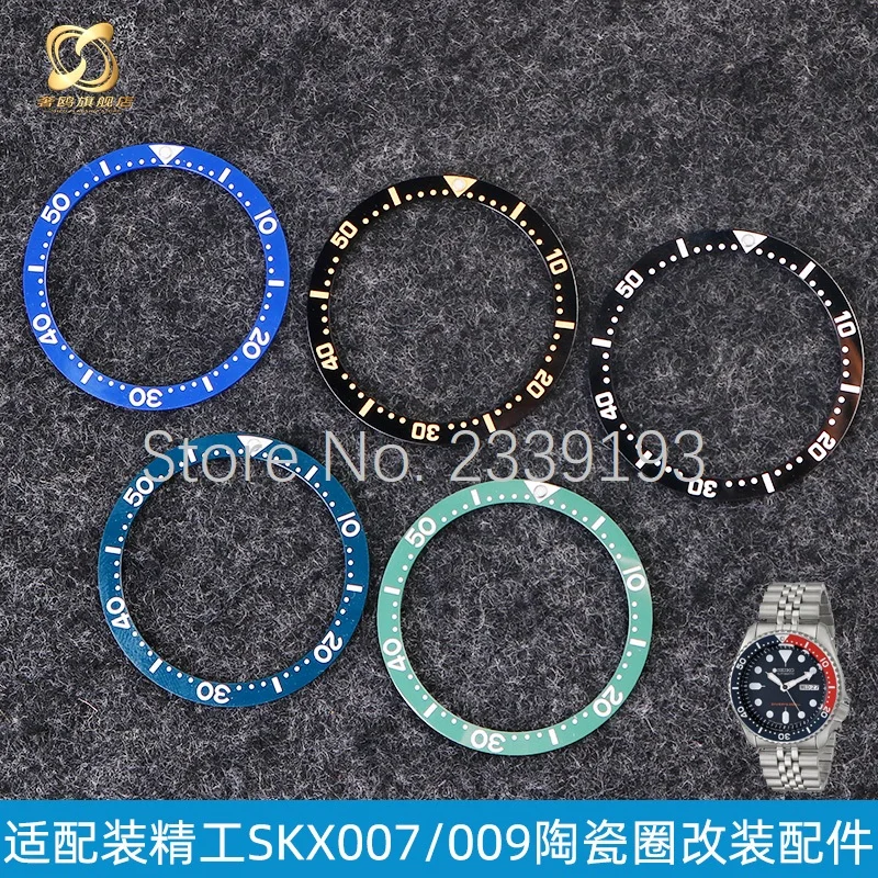 Applicabile Con Anello In Scala Ceramica Seiko, Accessori Per Orologi Da Uomo Serie Seiko Skx007/009 Hemide Modificati
