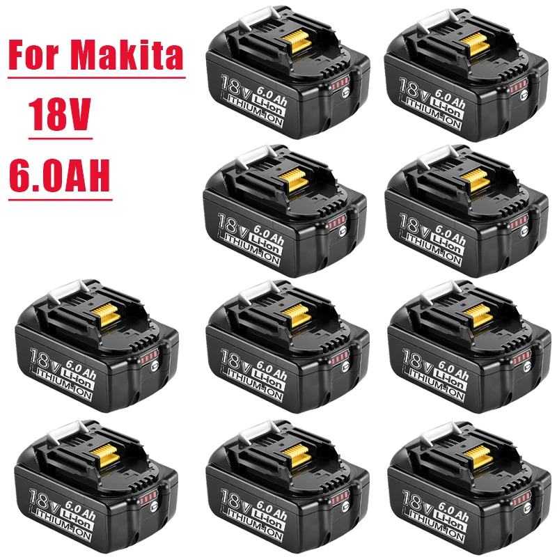Batteria 18V 6.0Ah Bl1850 Bl1860B Bl1860 Bl1840 Lxt Lithium-Ion Per Utensili Elettrici Makita 18V Bl1840B Bl1830 194205-3 Lxt-400
