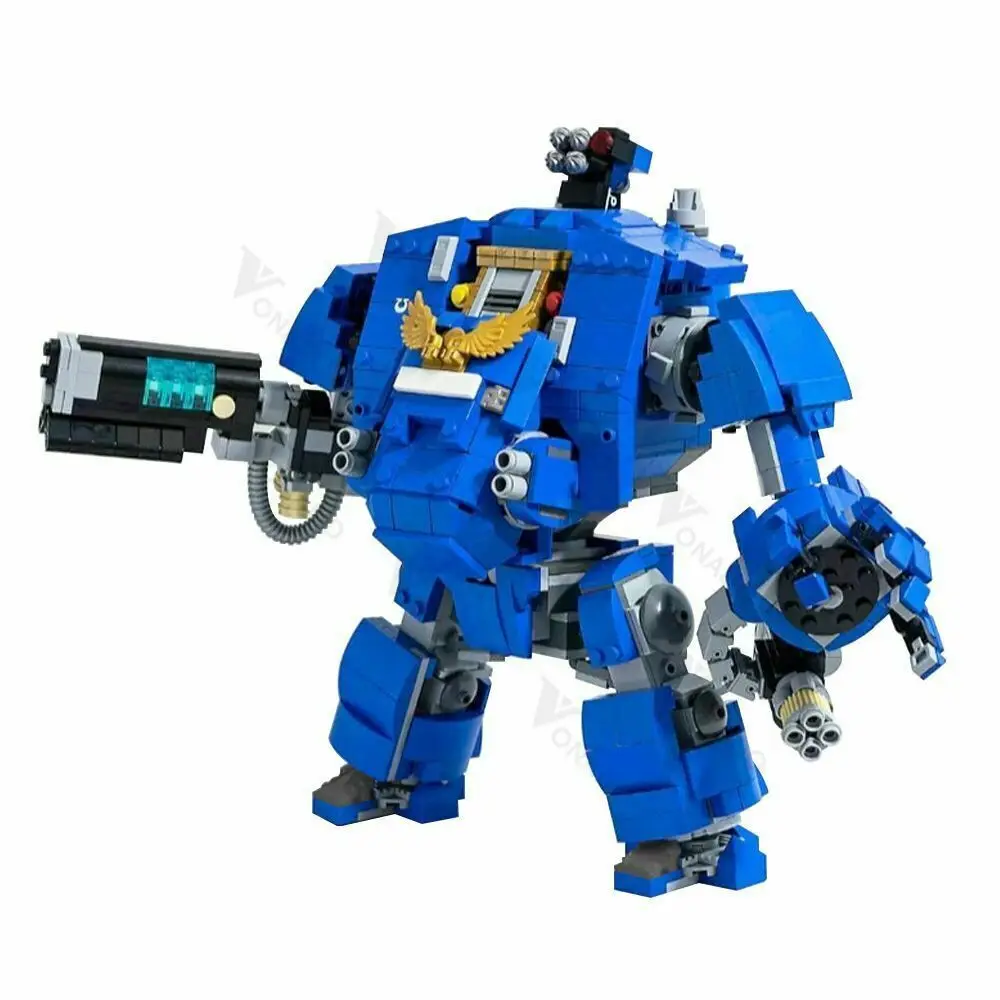 Ultramarina Primaris Redemptor Dreadnought Set 1252 Pezzi Moc Build Gift
