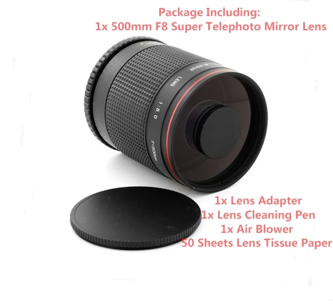 500Mm F/8 Super Teleobiettivo Lente A Specchio Per Reflex Nikon D3 D3X D3S D60 D90 D300S D1 Fotocamera