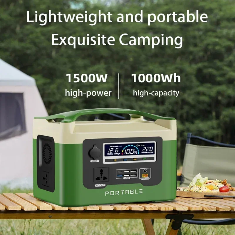 1500W Nuova Potenza Portatile Da Campeggio Adatta Per L'Installazione Di Bancarelle Da Pavimento Nei Mercati Notturni Oscuranti Generador De Energia P