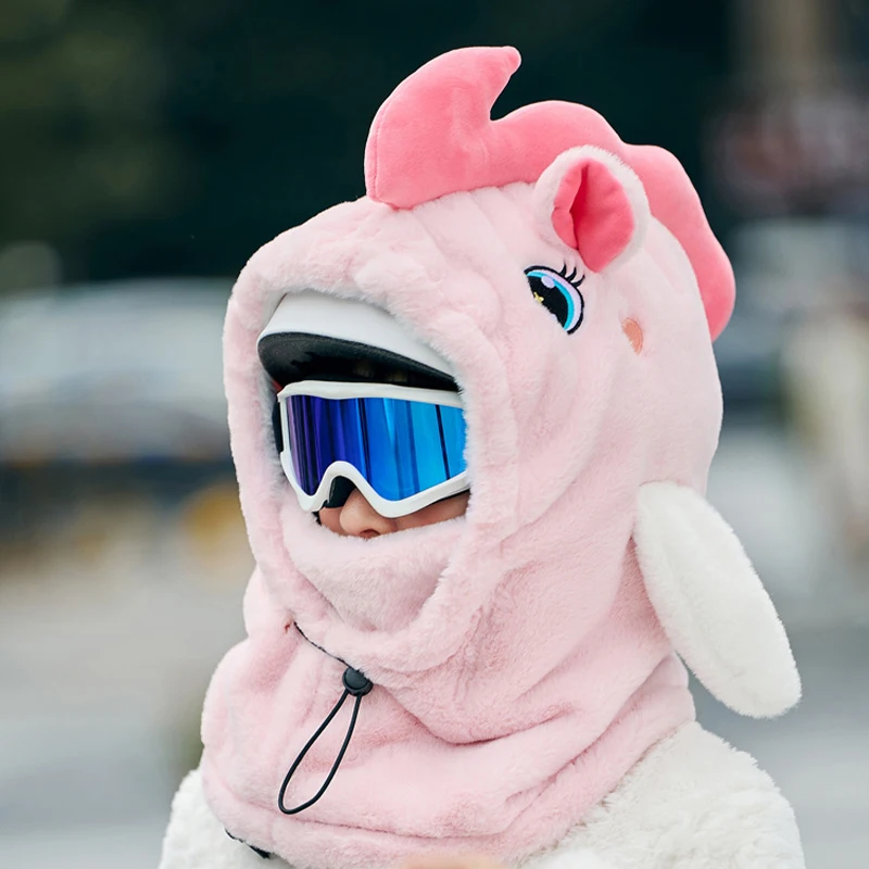 Copricasco Da Sci Unicorno Scaldacollo Per Cartoni Animati Cappello Invernale Comodo Scaldacollo Da Sci Simpatico Casco Da Sci Cappuccio Accessori Da 