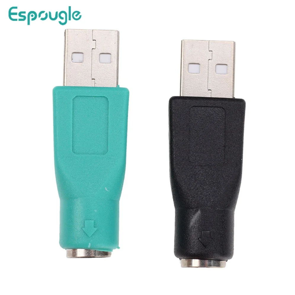 100Pcs Adattatore Usb Nero/Blu Pc Ps2 Tastiera Mouse Adattatore Convertitore Usb Accessori