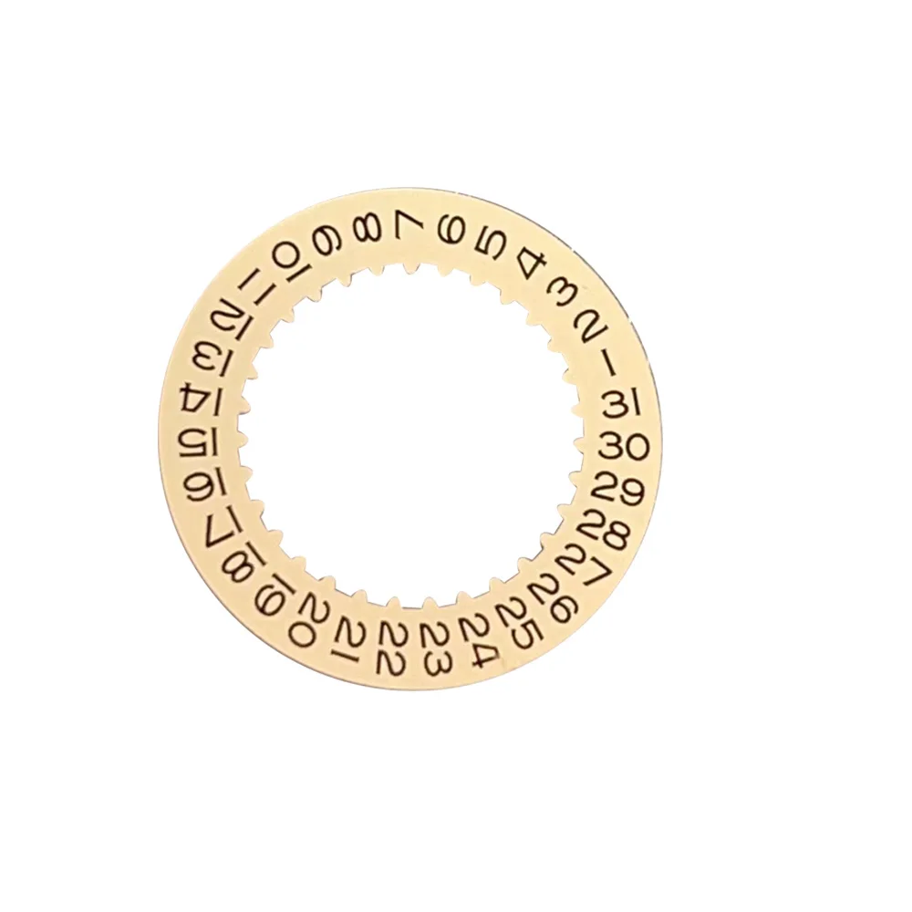 3135 Aftermarket Muslimparts White Gold Calendar Bezel Date Disc Adatto Per Il Movimento Dell'Orologio Rlx 3135 116610
