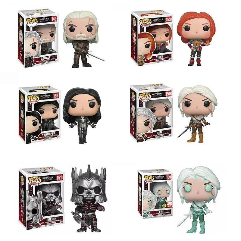 Funko The Witchers Ciri 150 # & Geralt 149 # Dominin 151 # Ysmanfer 152 # Action Figure Collection Modello Giocattoli Per Bambini Regalo