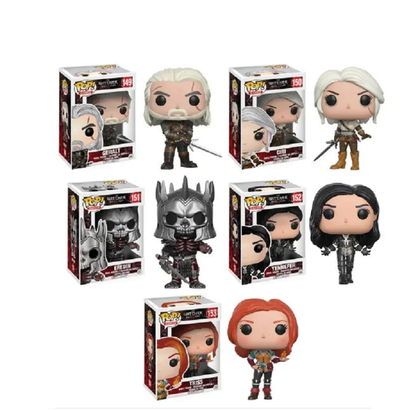 Funko The Witcher Ciri 150 # & Geralt 149 # Eredin 151 # Yennefer 152 # Action Figure Collection Model Toys For Children Gift