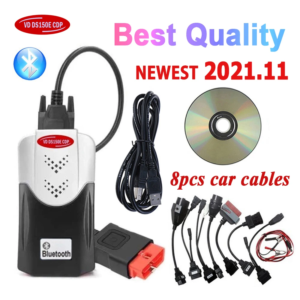 2023 Best Vd Ds150E Cdp Bluetooth 2021.11 Con Keygen Per Strumenti Diagnostici Scanner Tnesf Delphis Orpdc Car Truck Obd Obd2