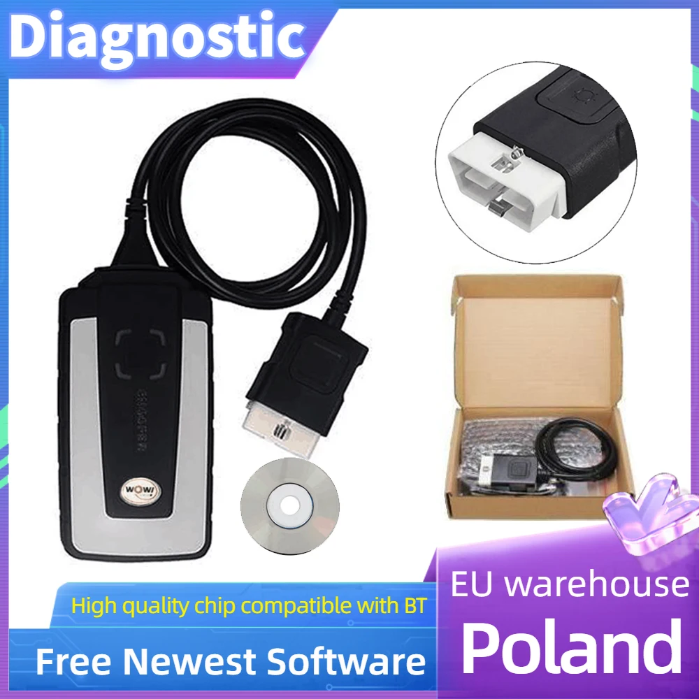 Wow V5.008 R2 Del(2021 Bluetooth Ds150E Obd2 Scanner Strumento Diagnostico Per Auto Magazzino Ue Cavi Per Auto Adatti