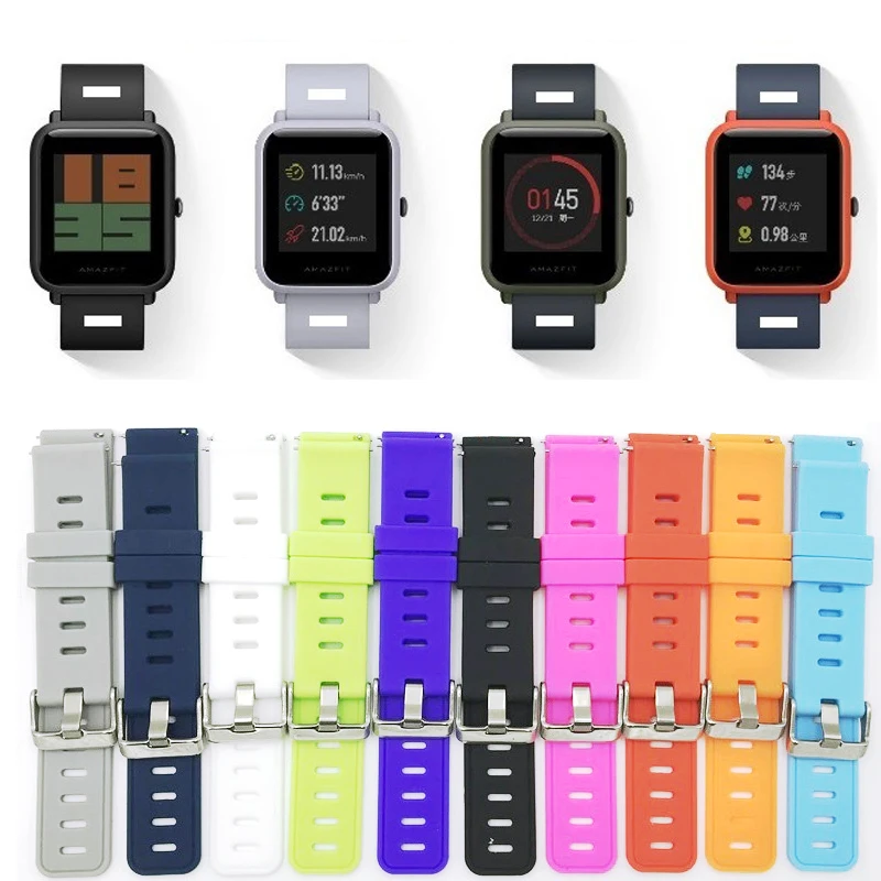 Cinturino Da 20Mm Per Moto 360 42Mm /Pebble Time Round/Lg Watch Sport/Ticwatch 2/Ticwatch E Accessori Per Cinturini Sportivi Cinturino In Silicone