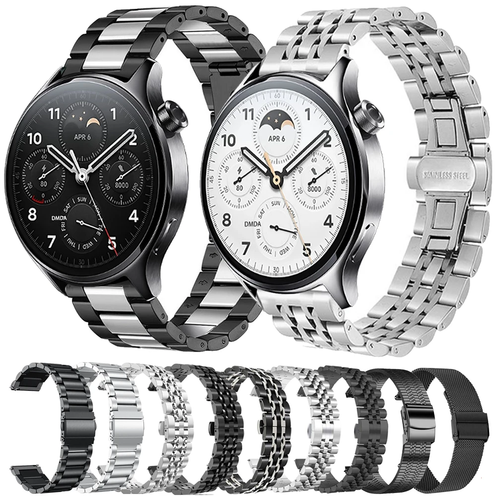 Cinturino In Metallo Da 22Mm Per Xiaomi Watch S1 Pro /Mi Watch S1 Active/Color 2 / Mi Watch Global Version Wristband Mesh New Band Bracelet