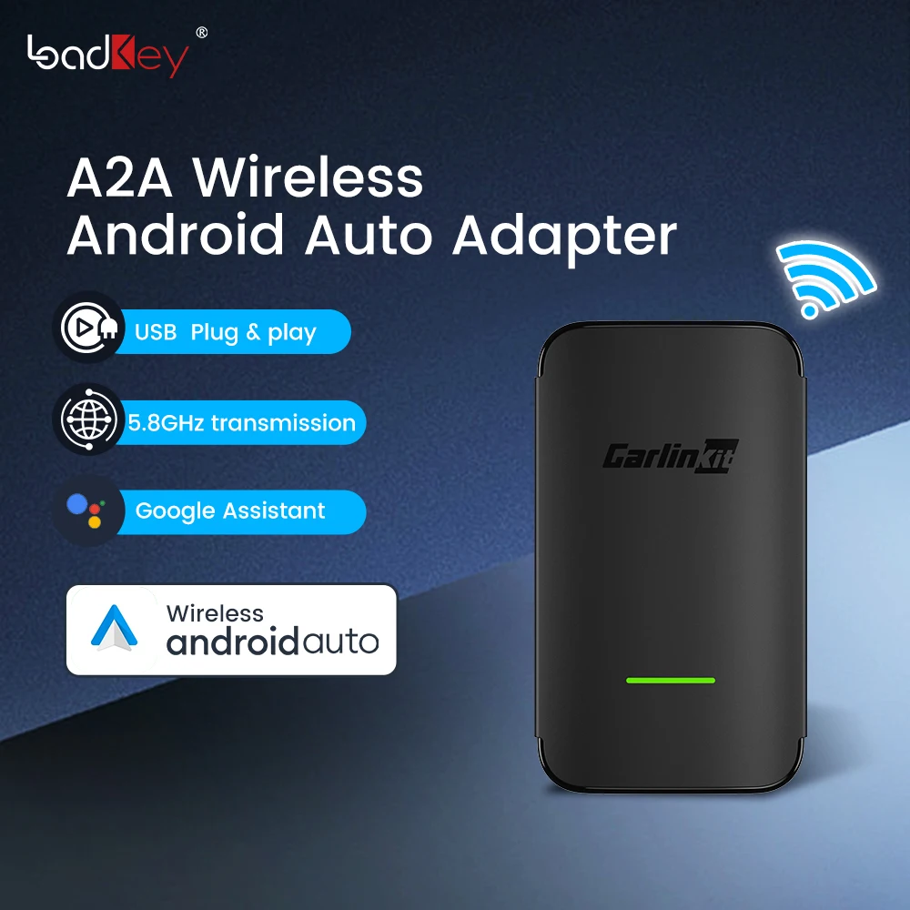 Carlinkit 4.0 A2A Dongle Wireless Automatico Android Per Tesla Volkswagen Mazda Ford Suzuki Volvo Bt Plug And Play Google Assistant