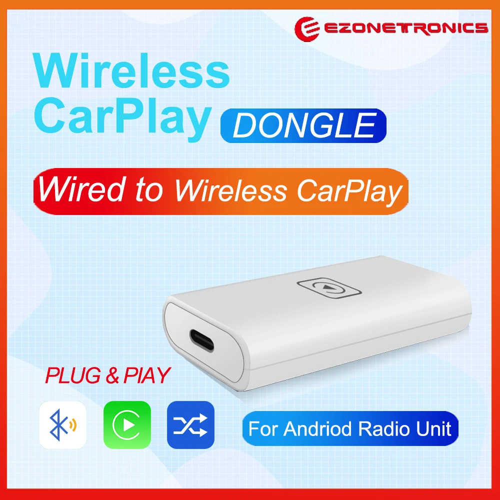Wireless Apple Carplay Android Auto Dongle Adapter Car Airplay Per Aftermarket Android Radio Mirrorlink Music Siri Video