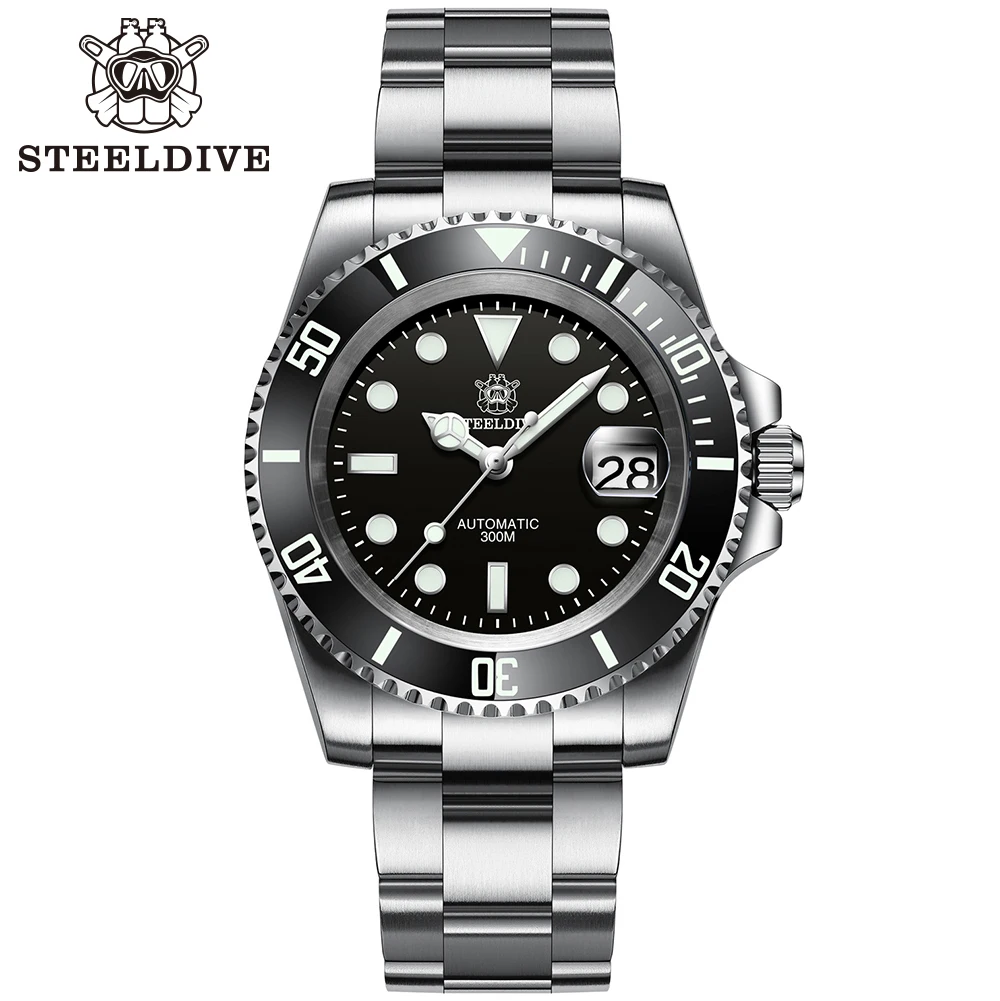 Sd1953 Steeldive Brand Ceramic Bezel 41Mm Steeldive 30Atm Resistente All'Acqua Nh35 Automatic Mens Dive Watch Reloj Con Chiusura Fresata