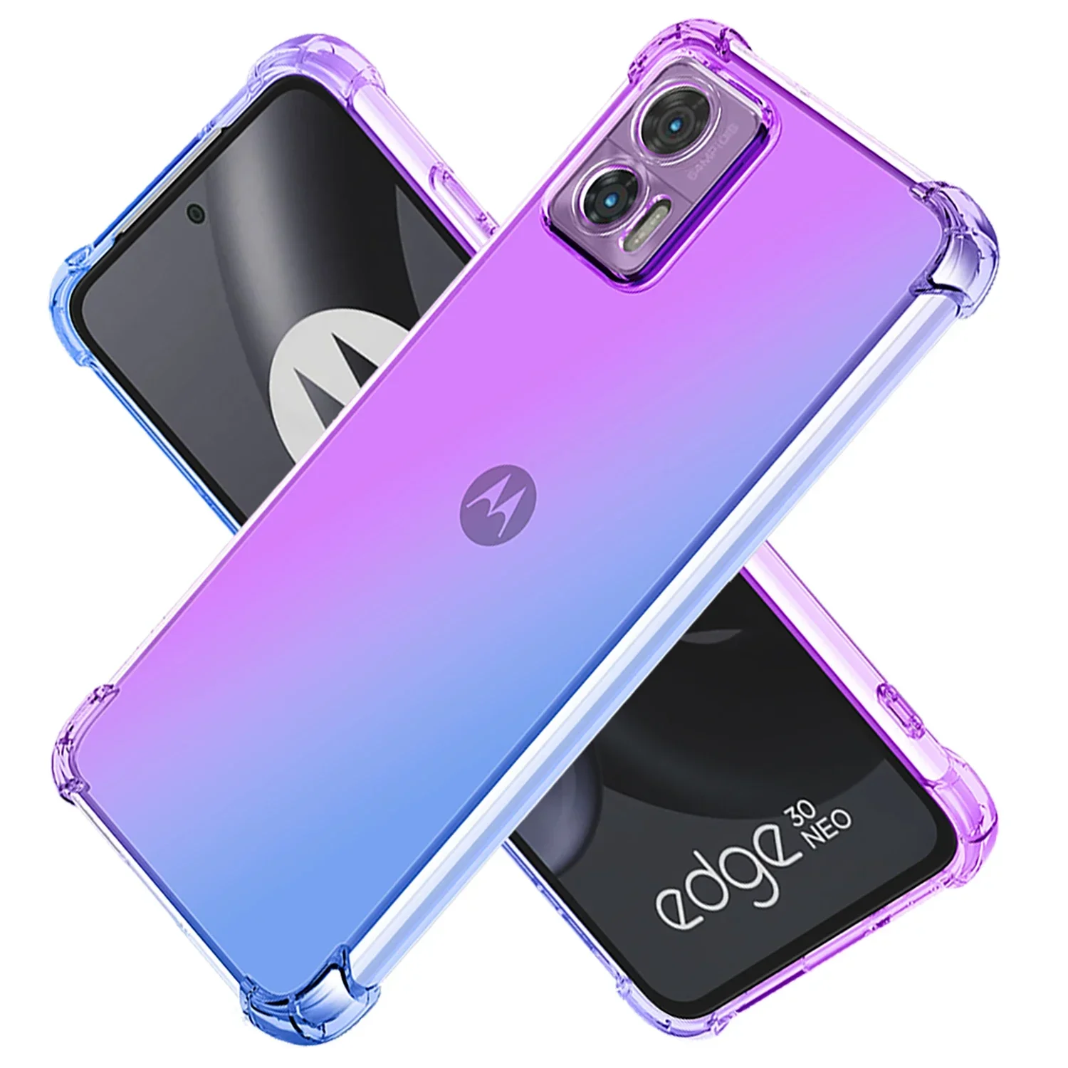 Custodia Sfumata Bicolore Per Motorola Moto Edge 30 Neo 30 Pro Moto Edge 40 Moto Edge 40 Neo Cover Silicone