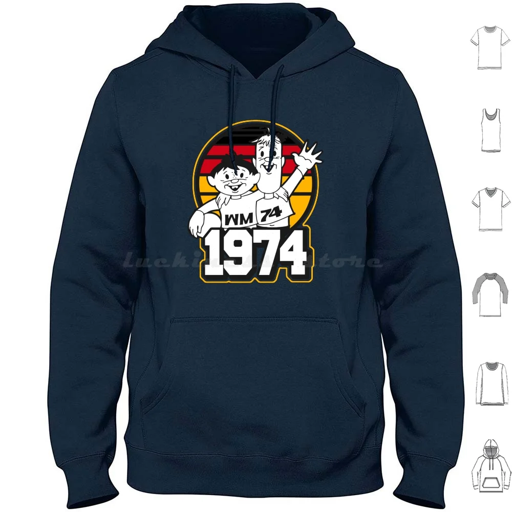 1974 Felpa Con Cappuccio In Cotone Manica Lunga Germania 74 Germania 1974 Germania Tip And Tap Germany Tip And Tap Copa Mundial De Ful Tbol Football