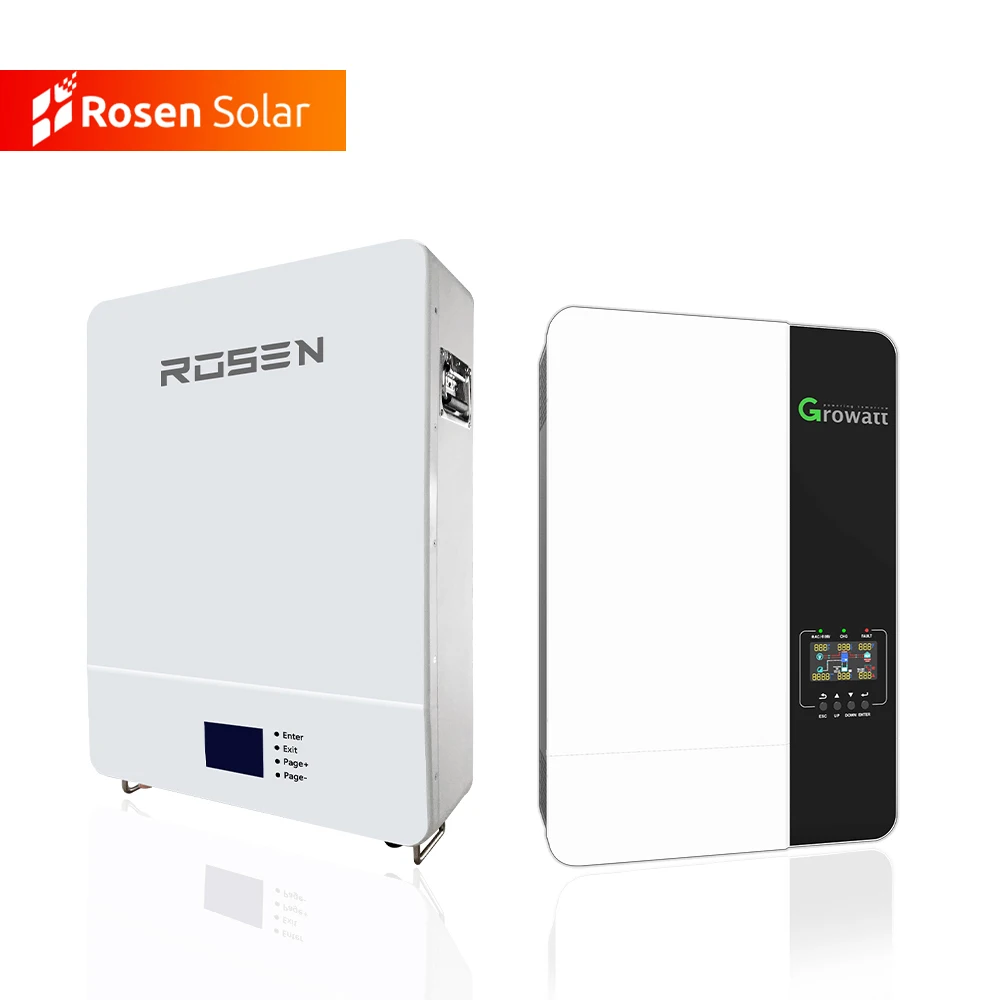 Growatt 5000W Solar Inverter 80A Mppt Controller Output Ingresso Ac220V Pv Max 450V Funziona Con Batteria O Senza 48V