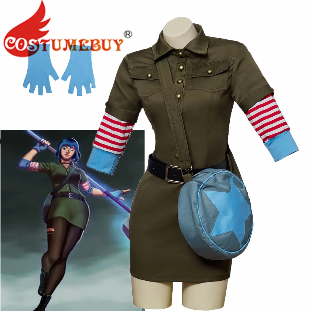 Scott Pilgrim Cosplay Women Ramona Flowers Cosplay Costume Cargo Dress Outfit Con Star Circle Messenger Bag Per Halloween