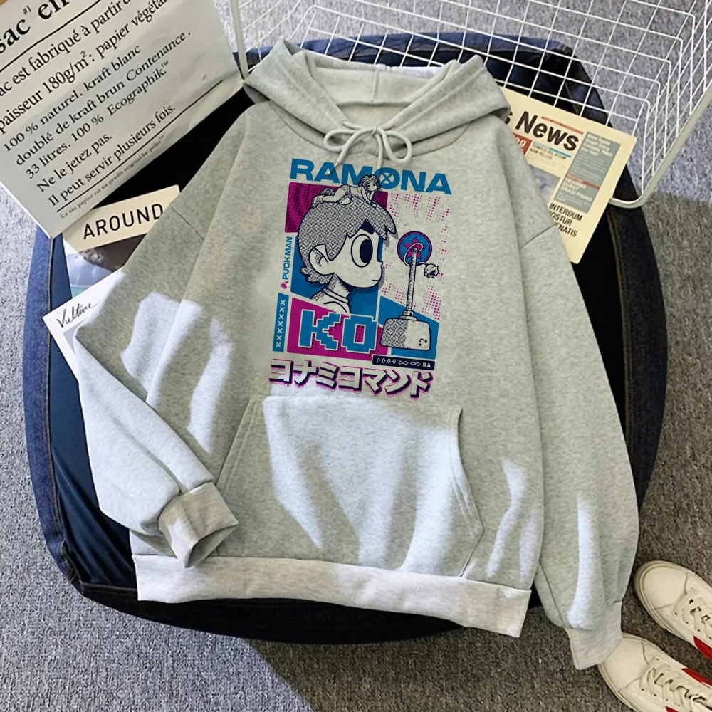 Felpe Con Cappuccio Scott Pilgrim Donna Sweat Y2K Japanese Pull Women Harajuku Pullover