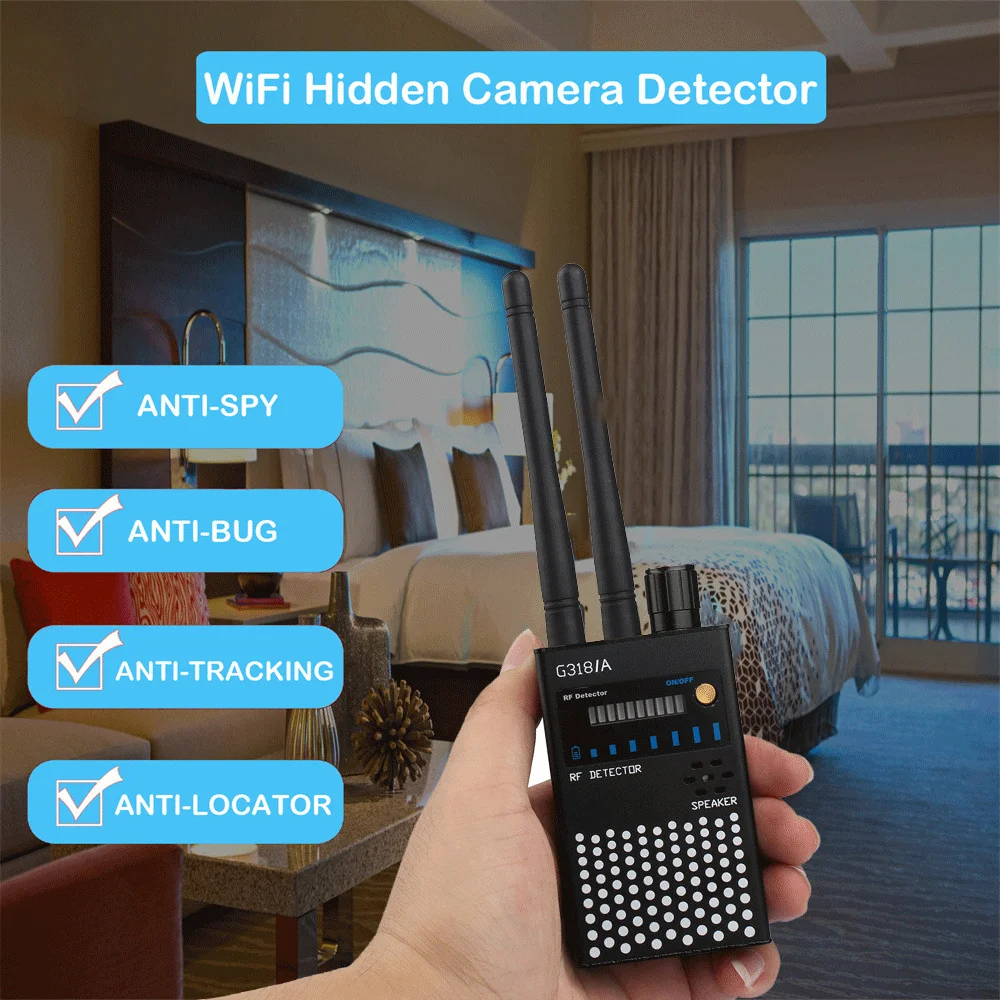 Wireless Rf Signal Detection Bug Gps Tracking Scanner Rilevatore Anti-Wireling Spy-Camera Gsm Dispositivo Di Ascolto Radio Scanner