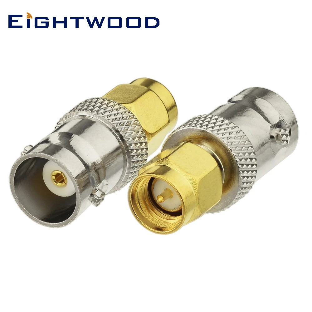 Ightwood Adattatore Autoradio Walkie Talkie Antenna Antenna Bnc Femmina A Sma Maschio Per Icom Ic-T90A Kenwood Th-D7 Yaesu Vx-5R 2 Pezzi
