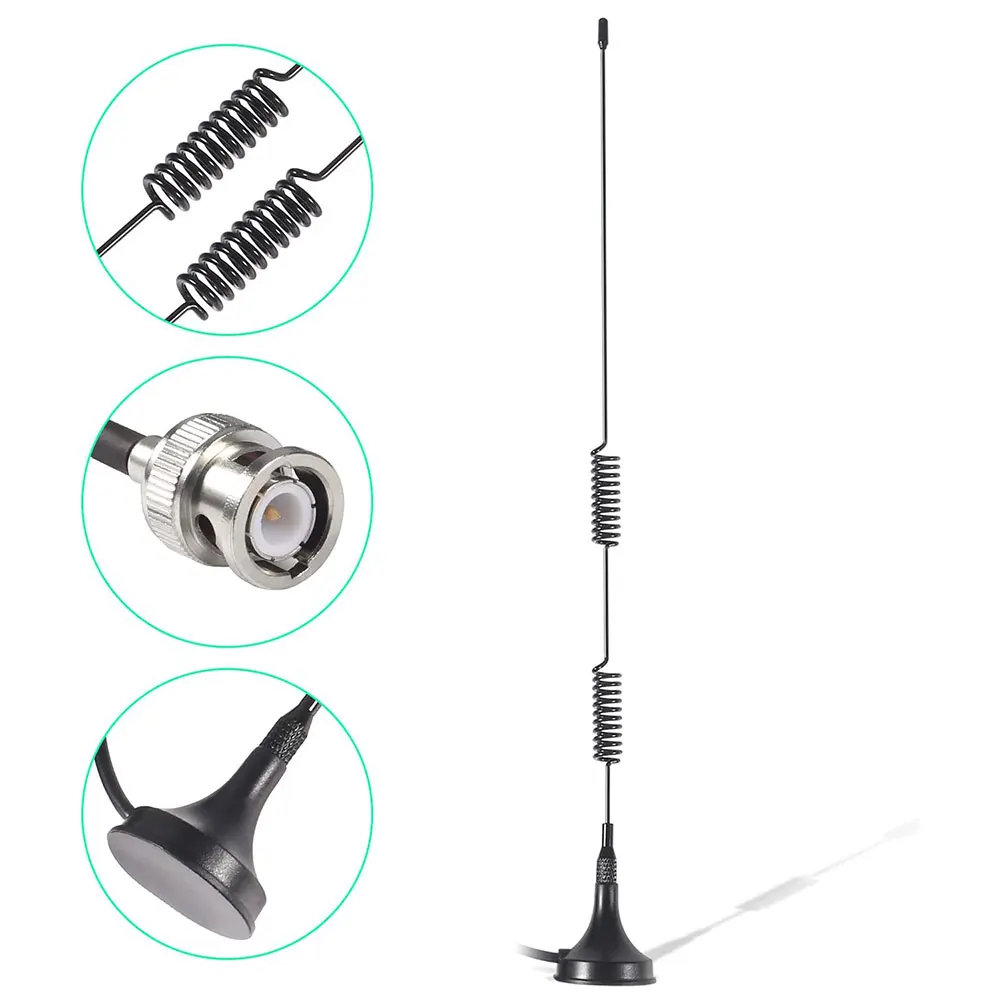 Vhf Uhf Ham Radio Police Scanner Antenna Radio Amatoriale Radio Mobile Scanner Antenna Base Magnetica Bnc Antenna Maschio