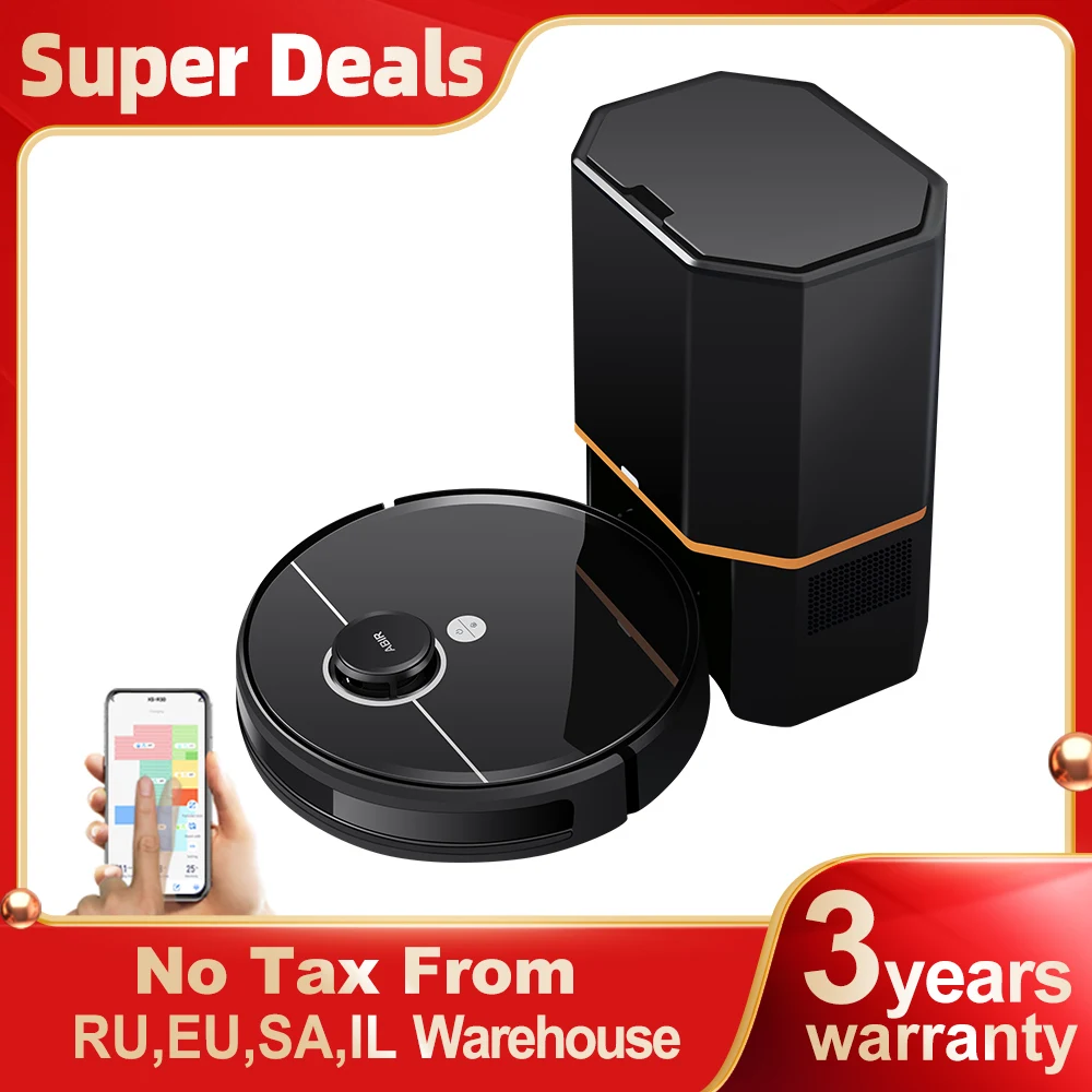(Codice Promozionale:  Eu3000)Abir R30 Robot Aspirapolvere, Stazione Auto-Vuota, Laser Lidar, Aspirazione 6500Pa, Maping Multi-Pavimento, Smart Home W