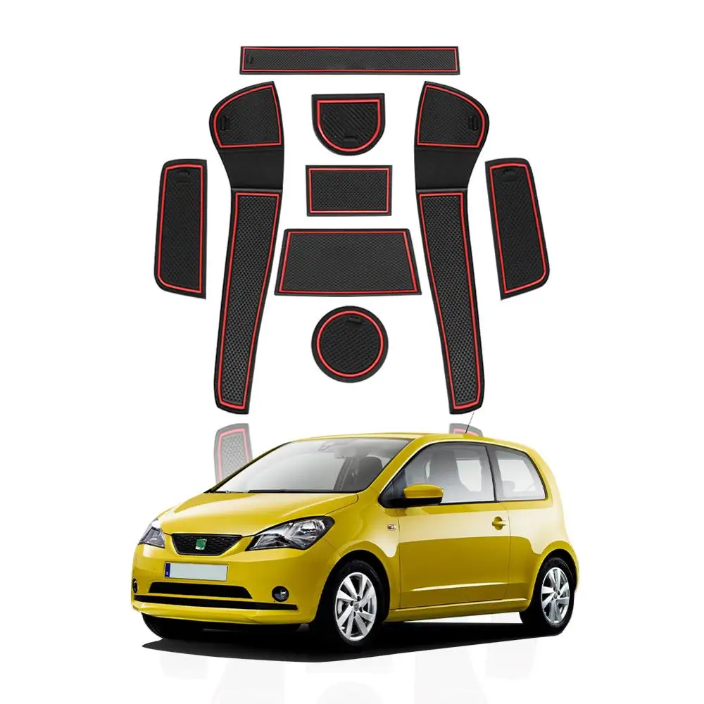 Lfotpp Stuoia Della Scanalatura Della Porta Per Vw Up/Seat Mii/Skoda Citigo 2013-2019 Auto Tappetino Antiscivolo In Gomma Gate Slot Pads Skoda Citigo 