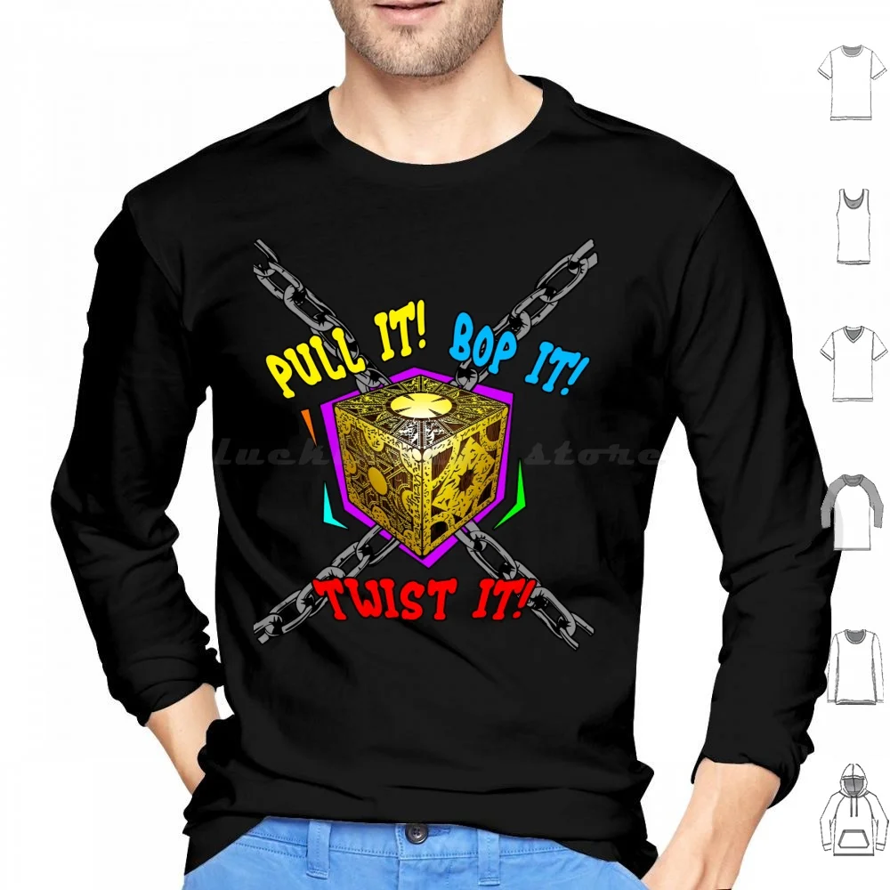 Bop It! Configurazione Latent-Felpa Con Cappuccio Hellraiser Cotone Manica Lunga Hellraiser Configurazione Maglione Hell Raiser Pinhead