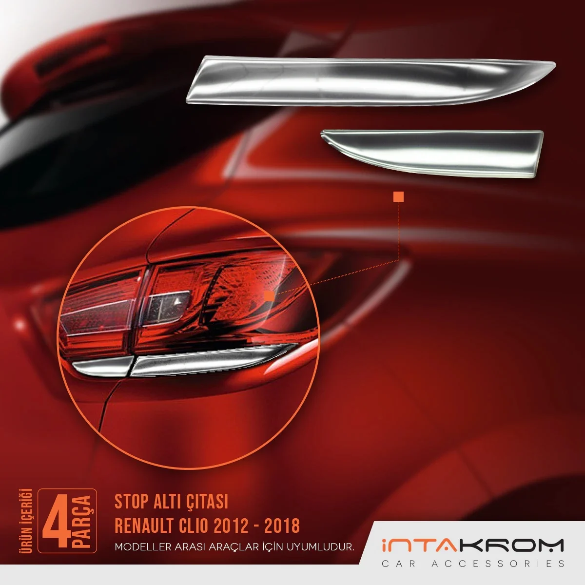 Clio 4 Chrome Stop Bottom Lath 4 Piece 2012 -2018