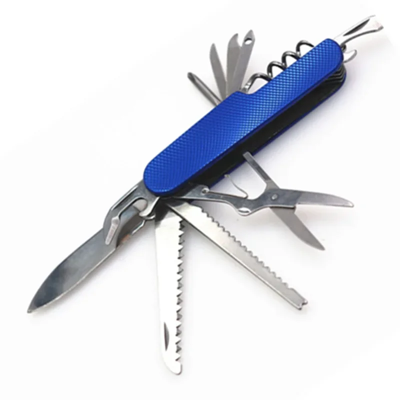 Coltello Svizzero Camp Multitool Apribottiglie Coltello Pieghevole Sega Portatile Tasca Militare Coltelli Da Esterno 11 Strumenti Multifunzionali