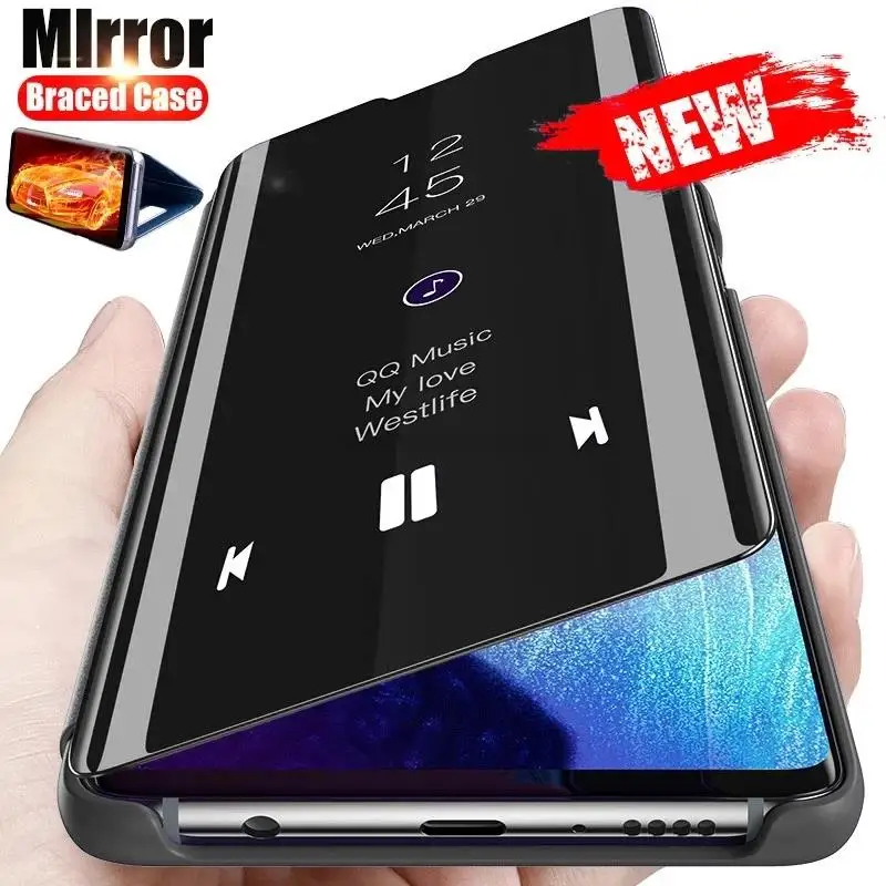 Smart Mirror Leather Flip Funda Para On Samsungs A 54 5G Case Magnetic Stand Book Coque Per Samsung Galaxy A54 A 54 5G 2023 6.4"