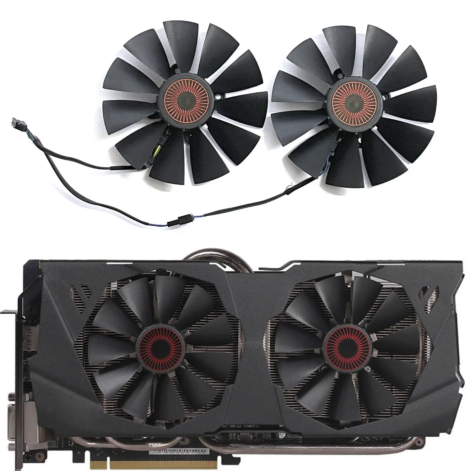 95Mm Fd10015H12S 0.55A 5Pin Gtx980 Ventola Di Raffreddamento Per Asus Strix Gtx 970 980 780 Ti R9 380 Ventola Di Raffreddamento Della Scheda Video Gra