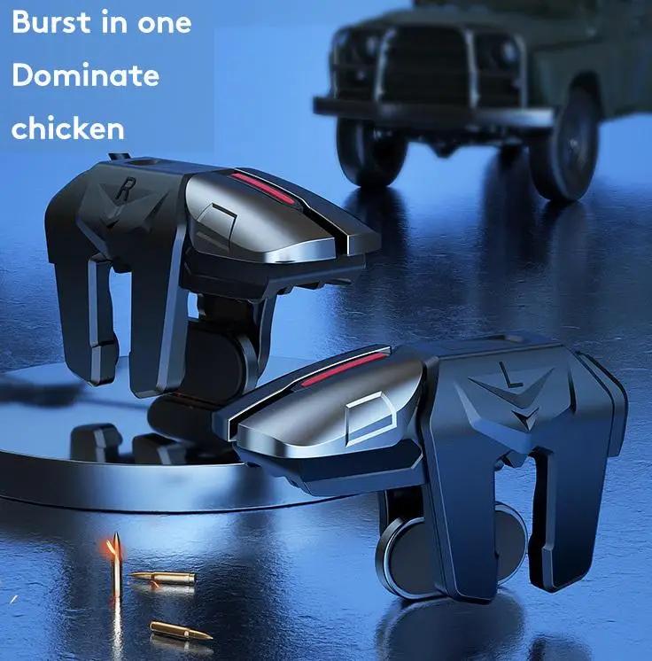 6 Finger Gaming Trigger Physical Buttons For Latency-Free Control For Iphone Android  Games Samsung Huawei Accessories