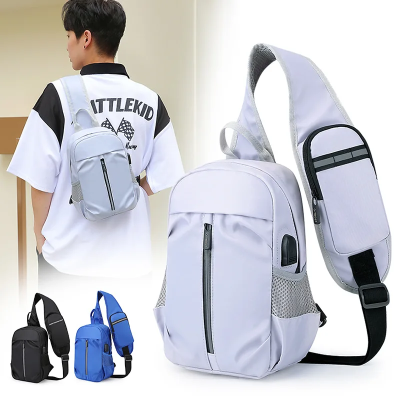 Small Chest Pack Lightweight Mochila Hombre One Strap Sacoche Homme Crossbody Shoulder Daypack Travel Mochilas Para Estudiantes