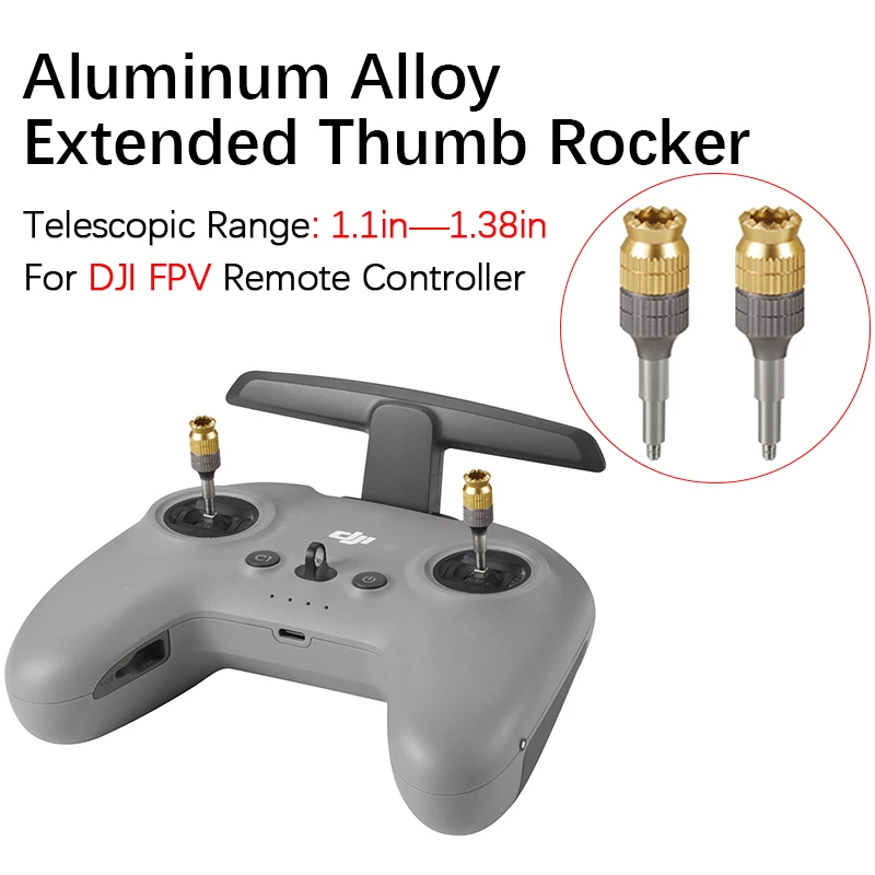 Per Dji Fpv Combo Drone Telecomando Thumb Rocker Lega Di Alluminio Bilanciere Esteso Aumento Regolabile Accessori Joystick