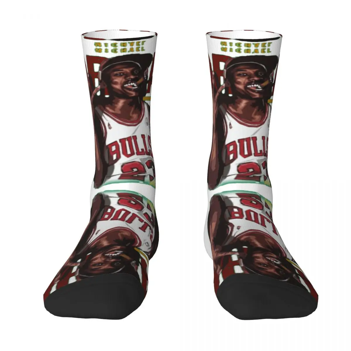 Flying Michapeler E Jordans Chicago 23 Basket Stars Bulls 32 Calze Calze Elastiche Grafiche