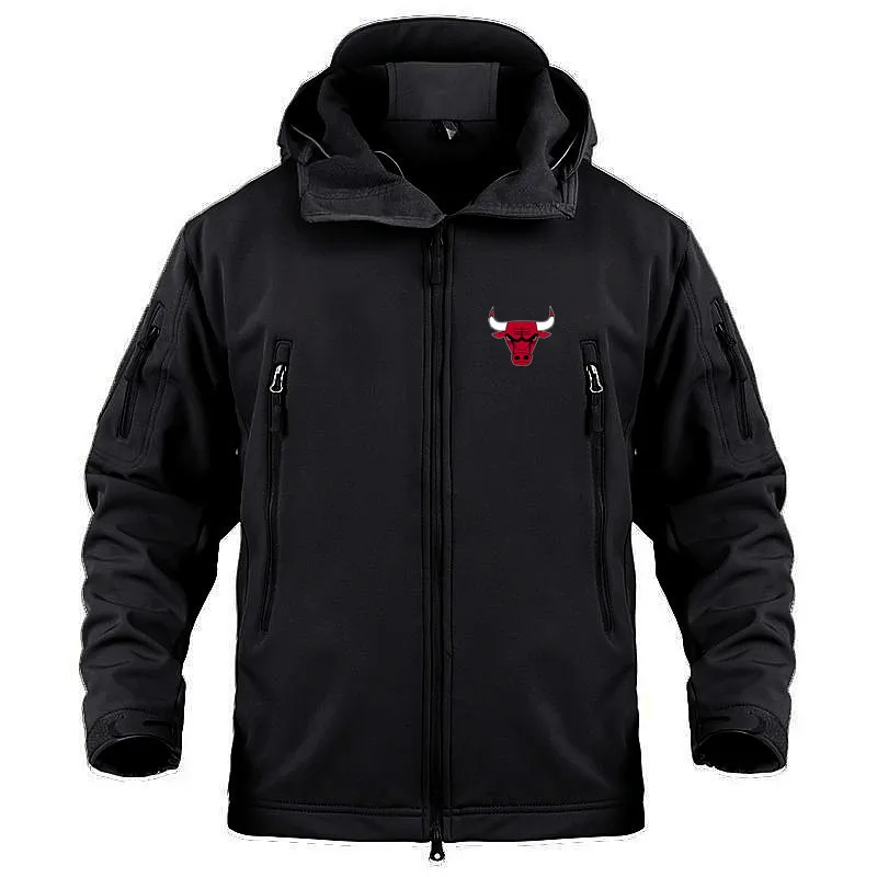 Hot New Fleece Warm Military Outdoor Softshell Jacket For Men Zipper Hooded Tasche Multiple Man Coat Jacket Abbigliamento Uomo