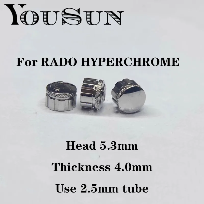 Per Rado Hyperchrome Tubo Della Testa Dell'Orologio Diametro Della Corona 5.3Mm Spessore 4.0Mm Pulsante Del Tempo Di Regolazione Accessori Per Strumen