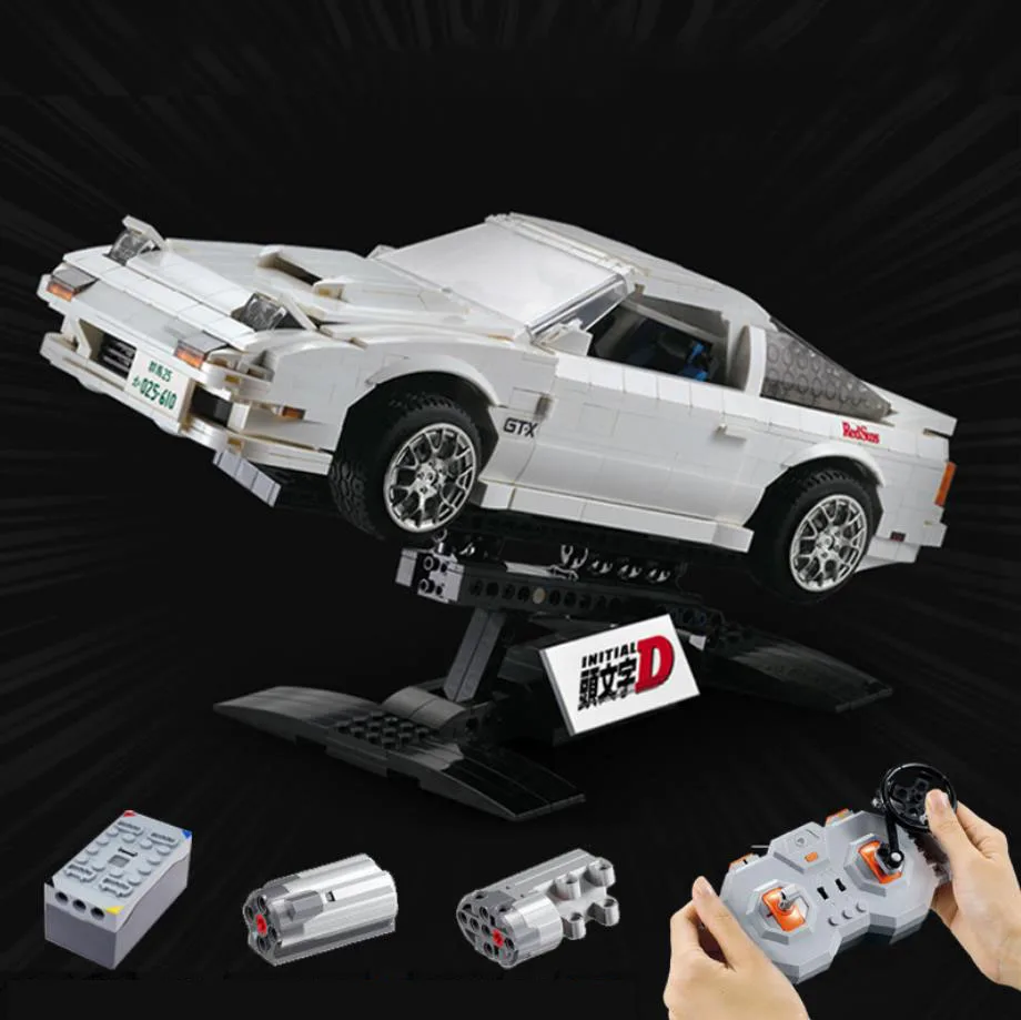 Technical Initial D Redsun Radio 2.4Ghz Telecomando Build Block Scala 1:12 Mazdas Savanna Rx-7 Fc3S Modello Rc Car Toy Light