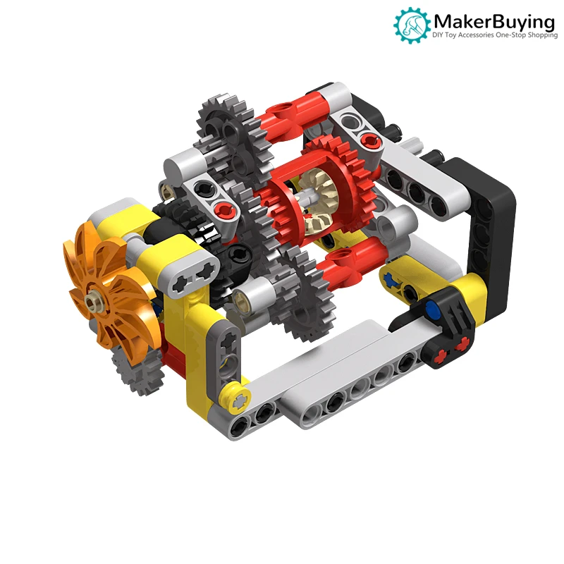 Modello Differenziale Planetario Compatibile Lego Technic Brick Senza Scatola Batteria Motore