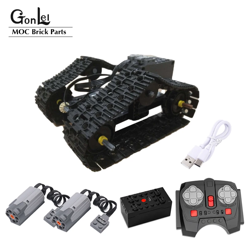 Nuovo Telaio Tecnico Fast Tracked Rc Electric Tank Building Blocks Modello Telecomando Rc Cars Modello Mattoni Fai Da Te Giocattoli Per Bambini
