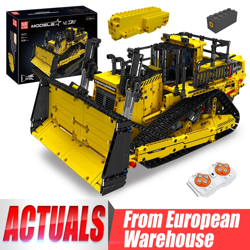 Mold King 15071 Technical Truck Building Block Telecomando Bulldozer Model Engineering Truck Toys Regali Di Natale Per Bambini